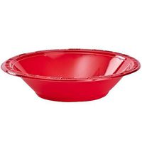 Hanna K. Signature Collection Plastic Bowl, 50 Bowls, 15-Ounce, Red