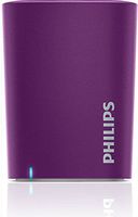 Philips BT100V/27 Wireless Mini Portable Bluetooth Speaker, (Violet)