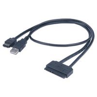 Akasa AK-CBSA03-80BK Flexstor eSATA Cable for SATA HDD and SSD