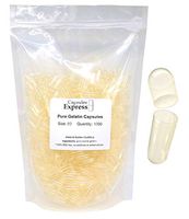 Capsules Express- Size 00 Clear Empty Gelatin Capsules- Kosher Certified - Gluten-Free Pure Bovine Gelatin Pill Capsule- DIY Powder Filling (1000)
