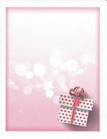 Valentine Gift Wrapped In Hearts Stationery Printer Paper 26 Sheets