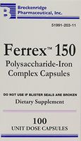 Ferrex 150 Polysaccharide Iron Complex Capsules By Breckenridge - 100 Ea