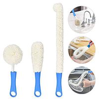 ZILONG 3 Pack Bottle Cleaning Brush Flexible Bottle Scourer - Multi-Function Household Cleaning Tools for Cleaning of Wine Decanters, Goblets, Glasses, Cups