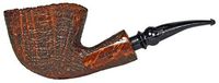 Carey Magic Inch Smoking Pipe - Rustic Freehand Plateau Briar 344K