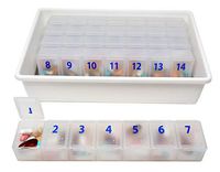 XL Monthly 31 Day Pill Organizer Five Individual Weekly Organizers and Pill Box Storage Tray (White) BPA Free Unconditional Guarantee