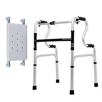 WAOBE Aluminium Walking Frame, Lightweight and Foldable Frame, Height Adjustable with Pulley and Seat Plate, for Seniors Rollators,A3