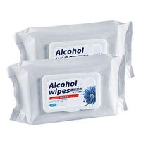 Alcohol Detergent Wipes (2 Packs,100Wipes),Large Wet Wipes(8"x4"),75% Soft Alcohol Wipes for All-Purpose Cleaning 100pcs