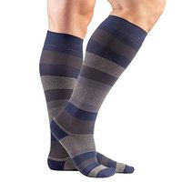VenaCouture Mens 15-20 mmHg Compression Socks, Bold Regency Stripe Pattern