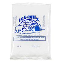 Ice-Brix IB6BPD Cold Pack, 5-1/2" Length x 4" Width x 3/4" Height, 6 oz, White (Case of 48)