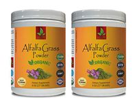 Immune System Booster for Men - Alfalfa Organic Grass Powder - Pure and Potent Ingredients - Alfalfa Leaf Power - 2 Cans 16 OZ (112 Servings)