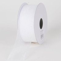 BBCrafts White Sheer Organza Ribbon 1-1/2 inch 100 Yards