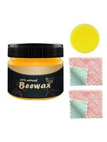 TODAYTOP Wood Seasoning Beewax Traditional Beeswax Polish for Wood & Furniture Waterproof Furniture Nursing Polishing Wax Cleaning Tools,with 1 Sponge and 2 Rag