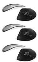 Pedag Step Symmetrical Self Adhesive Leather Arch Support Inserts, Black, X-Large, 3 Count