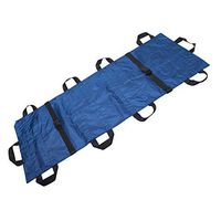 FUSHIDA Positioning Bed Transfer Pad with 10 Durable Handles,Heavy Duty Oxford Cloth Folding Soft Stretcher,Lift Assistance for Turning & Movement,Waterproof and Easy to Clean 70.8" x 26.3" in (Blue)