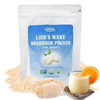 HIBEE Organic Lion's Mane Mushroom Powder - 100% USDA Certified Organic, Kosher Certified Lion's Mane Mushroom Powder_6oz (170g)