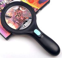 ZTYD Handheld Magnifier,Non-Slip Hand Strap with 10 LED Lamp Magnifying Glass for The Elderly Reading Children Learning