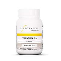 Integrative Therapeutics - Vitamin D3 2,000 IU - Immune System and Bone Support - Chocolate Flavor - 120 Chewable Tablets