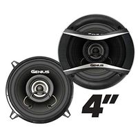 Genius GS-M42V Speaker - 4" 2-Way, Poly Mica,Coaxials with Built-in Neodymium Dome Tweeter, 170 WMax, 110W Musical, 25 W RMS, 4 Ohm,1" KSV Metal Basket Included - Premium Quality Audio Door Speaker