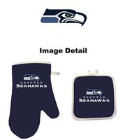 Pro Specialties Group NFL Seattle Seahawks Oven Mitt and Pot Holder Set