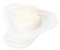 Big-D 607 Dyna-Screen Urinal Screen With Block, White, Camphor Scent, 6/carton