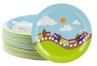 Disposable Plates - 80-Count Paper Plates, Boy Party Supplies for Appetizer, Lunch, Dinner, and Dessert, Kids Birthdays, 9 x 9 Inches