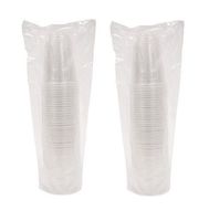 ChefLand 100 Count Disposable Soft Plastic Cups, 12-Ounce, Clear