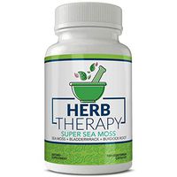 Herb Therapy Super Sea Moss Plus (100 Capsules) 1500 milligrams of Organic Irish Sea Moss Bladderwrack Burdock Root. Alkaline Supplements Detox