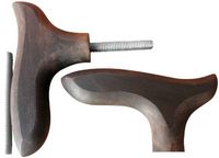 JWL (2) Ebony" T" Cane Walking Stick Fritz Style Handles with Threaded Rod Connector