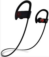 NFKJ Bluetooth Headphones IPX7 Waterproof, Best Wireless Sport Earphones, HiFi Bass Stereo Sweatproof Earbuds w/Mic, CVC6.0 Noise Cancelling Headset for Workout, Running, Gym, 8-10 Hours Play Time
