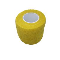 Fangcan Self-Adhesive 2"x 5 Yards Non-Woven Cohesive Bandage Variety of Color Elastic (Yellow)