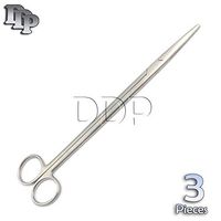 DDP 3 PCS Veterinary METZENBAUM Scissors Straight 9" Blunt/Blunt Instruments