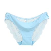 Howstar Sexy Lace Panties for Women Transparent Underwear Hipster Lingerie (S, Blue)
