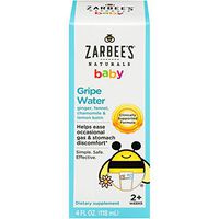Zarbee's Naturals Baby Gripe Water, Clinically Supported Formula with Ginger, Fennel, Chamomile, Lemon Balm, 4 Ounce Bottle