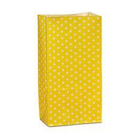 3-5/8 X 2 1/4" X 7 Yellow Mini Polka Dot SOS Bags | Quantity: 2000 Gusset - 2 1/4" Width 3 5/8"