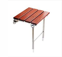 JHome-Bathing Stool Wall-Mounted Shower Seats Stool for Elderly Nursing Stool Anti-Slip Safe and Stable Bath Stool Bathroom Disabled Accessible Shower Stool Folding Wooden Seat Plate