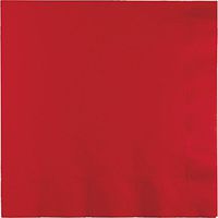 250-Count Touch of Color 3-Ply Paper Dinner Napkins, Classic Red