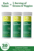 Amazing Grass Effervescent Tablets, Green Superfood Water Flavoring Tablet, Antioxidant Blend and One Serving of Alkalizing Greens, Lemon Lime Flavor, 30 Count