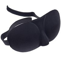Best Quality Soft Comfortable 100% Polyester Sleeping / Sleep / Eyes Mask / Shades / Blindfold In Black With Stretch Band / Strap By VAGA®