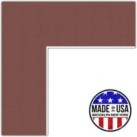 16x16 Terra-cotta / Cognac Custom Mat for Picture Frame with 12x12 opening size (Mat Only, Frame NOT Included)