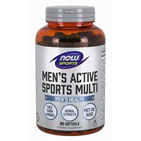 NOW Sports Nutrition, Men's Extreme Sports Multi with Free-Form Amino Acids, ZMA®, Tribulus, MCT Oil, and Herbal Extracts, 180 Softgels