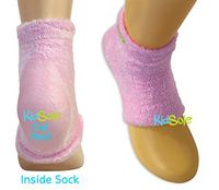 KidSole Blue Bear Sock for Kids with Heel Sensitivity from Severs Disease, Plantar Fasciitis or any other undiagnosed heel pain issues. US Kid's Sizes 2-7 (Pink Bear)