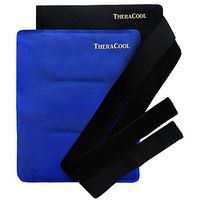 Ice Packs for Injuries Reusable Large Hot Cold Gel Pad Wrap w/Strap for Back Knee Shoulder Rotator Cuff Hip Replacement Elbow Arthritis Surgery Pain Relief Flexible Recovery Bag 14 x 11 by TheraCool