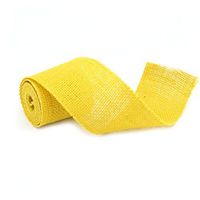 LEORX 2M Jute Burlap Ribbon Roll for Decoration (Yellow)