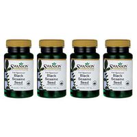 Swanson Full Spectrum Black Sesame Seed 500 Milligrams 60 Capsules (4 Pack)