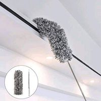 96inch Best Microfiber Duster with Extension Pole Reach, Flexible, Bendable, Extendable for Interior Roof, Ceiling Fan, Cobweb Duster, Hypoallergenic Large Microfiber Head