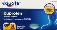 Equate - Ibuprofen Softgels 200 mg, 40 Liquid Filled Capsules