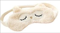 Owl Sleep Mask (White) - with gel mask 3D Cute Owl Face Soft Eye Bags Sleeping Blindfold for Teens and Adult for Yoga Traveling Sleeping Party [Including Gel Mask] …