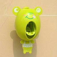 Kids Toothpaste Dispenser, Fashion Hands Free Toothbrush Dispenser Wall Mount Automatic Cartoon Cute Animal Toothpaste Squeezer Perfect Gift for Children (C)