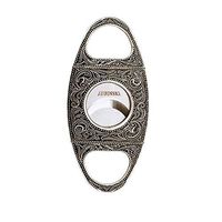 LUBINSKI Cigar Cutter Stainless Steel Double Blade Guillotine Scissors Pocket Size Smoke Knife Exquisite Engraving Patterns,Packed With Nice Gift Box