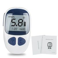 ixaer Glucose Meter Kit - Electronic Glucometer Digital Handheld Blood Glucose Monitor Diabetes Test Meter Monitor Kit with 50 Free Test Strips,Lancets